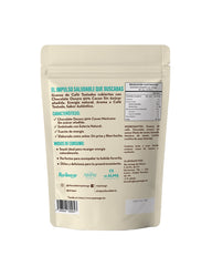 Café cubierto con Chocolate Oscuro Sin Azúcar. Bolsa 150g