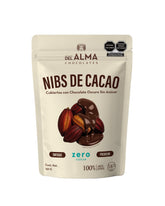 Nibs de Cacao Cubiertos con Chocolate Oscuro Sin Azúcar. Bolsa 150g